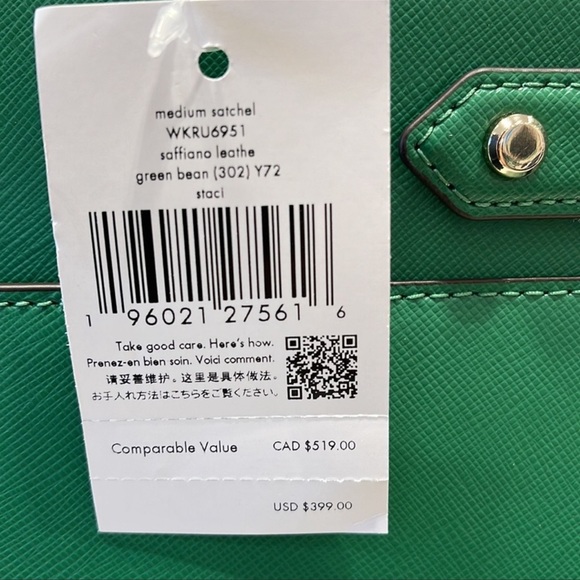 Kate Spade Staci Medium Satchel Green Bean - Picture 11 of 16